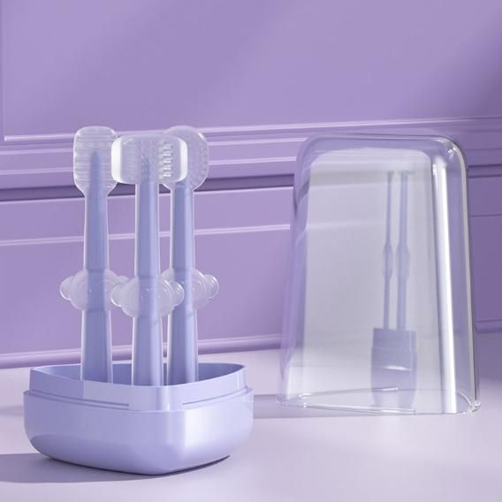 3 Steps Silicone Baby Toothbrush Set of 3 Assorted (Pack of 1)