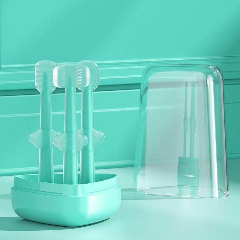 3 Steps Silicone Baby Toothbrush Set of 3 Assorted (Pack of 1)